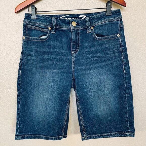 Seven 7 Denim Bermuda Jean Shorts 8 - Picture 1 of 4